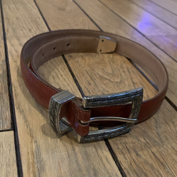 Vintage Brown Leather Brighton Belt - Picture 1 of 9